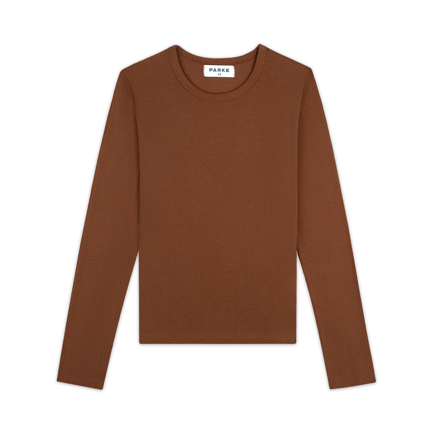 Ribbed Long Sleeve T-Shirt -mocha