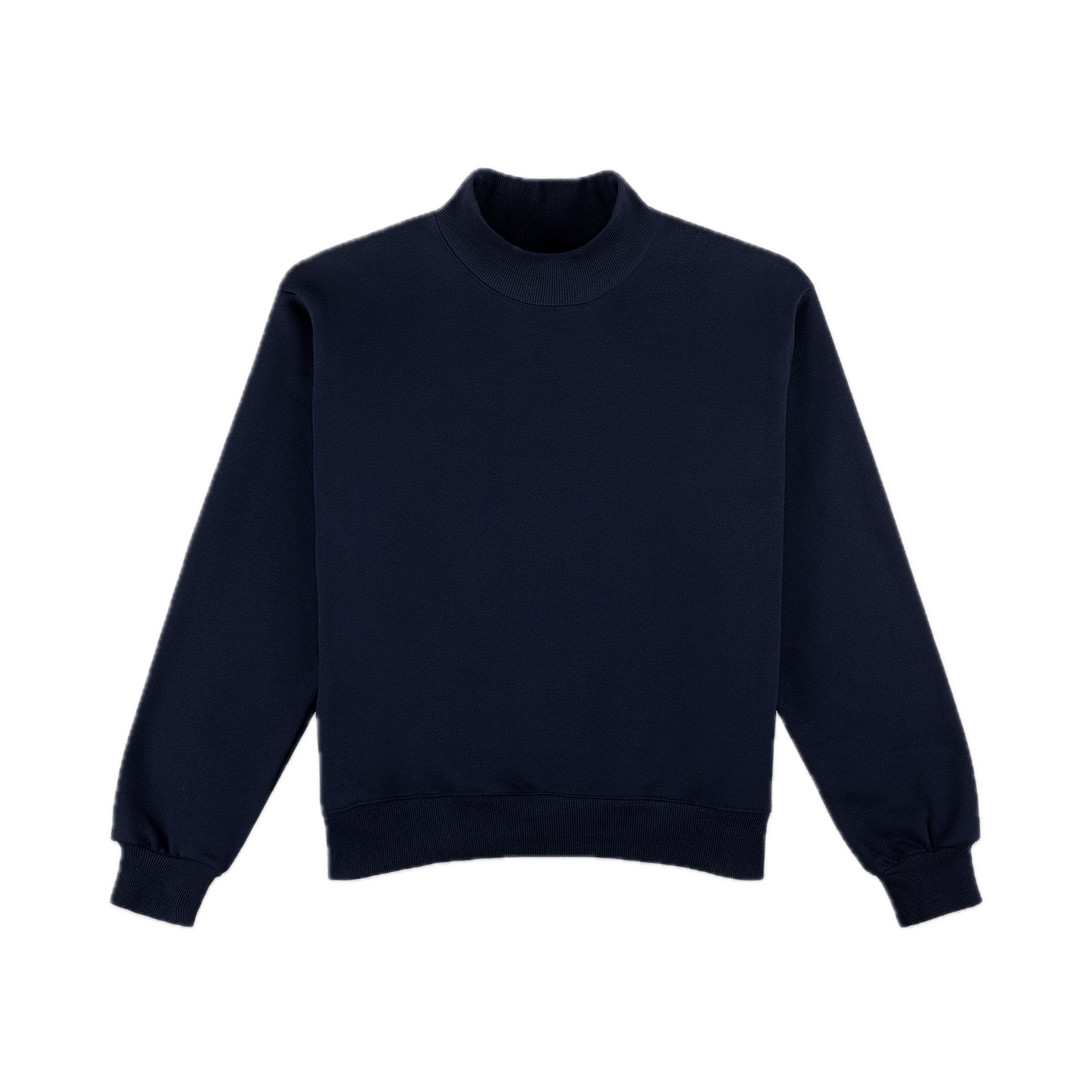 turtleneck sweatshirt flat lay - navy