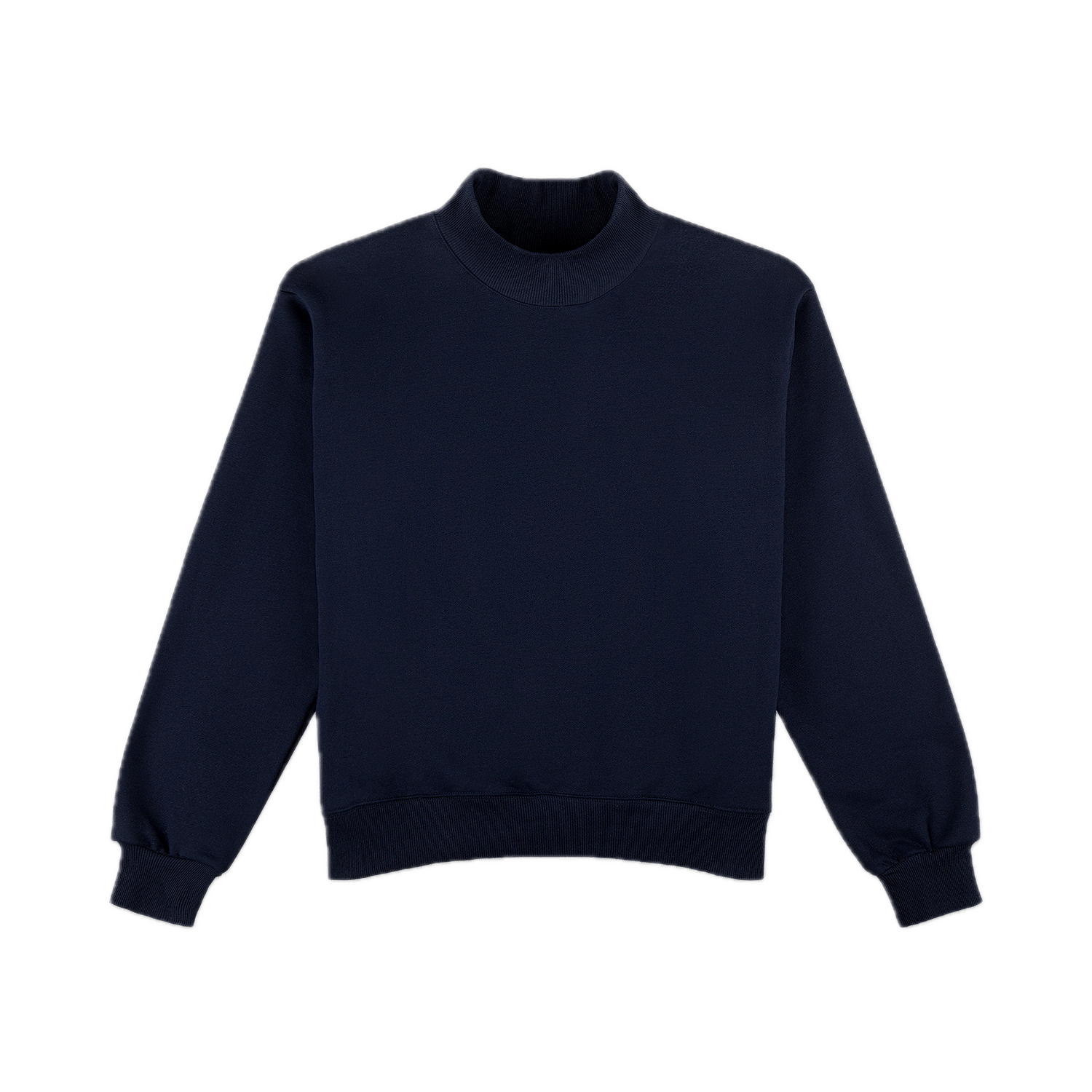 turtleneck sweatshirt flat lay - navy