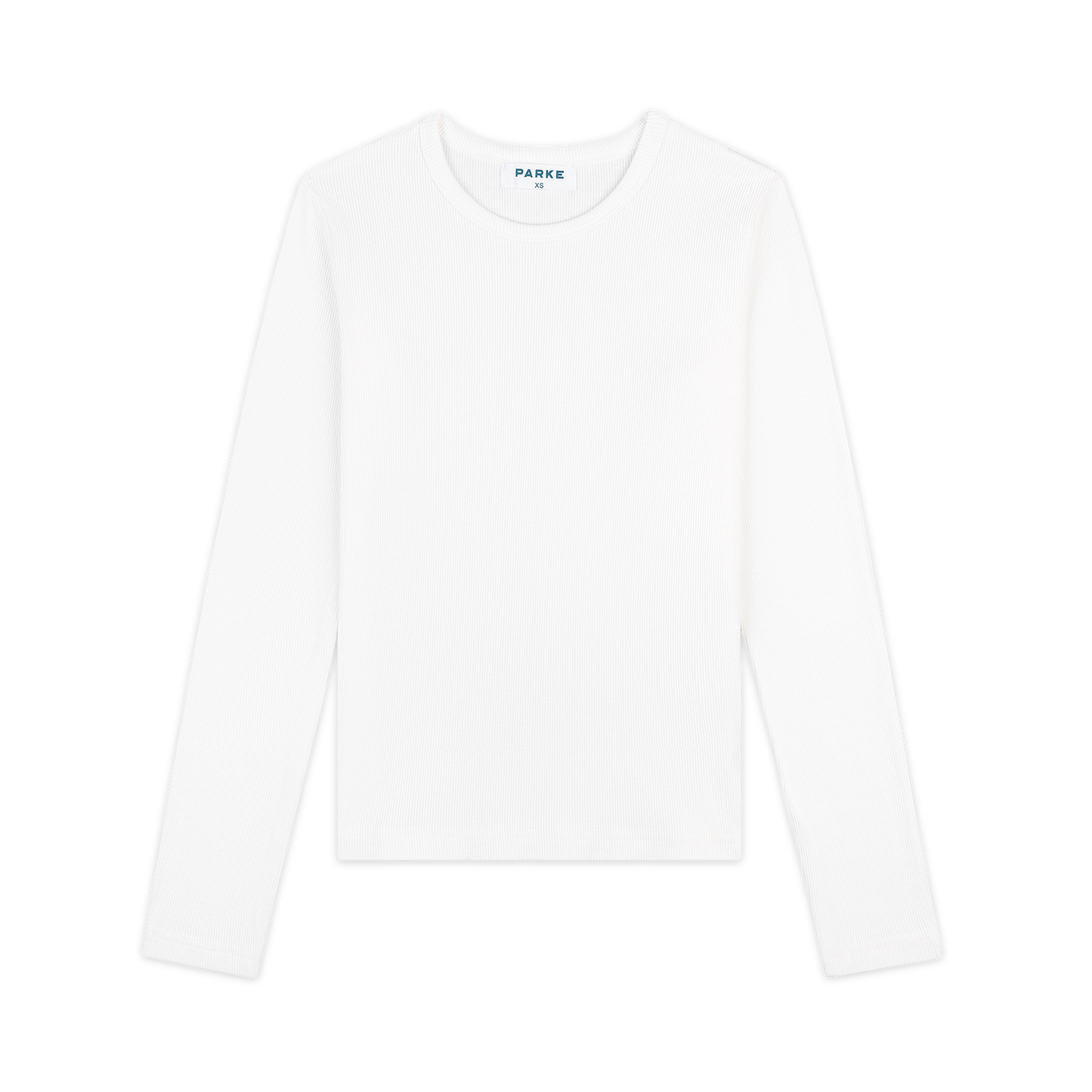 Ribbed Long Sleeve T-Shirt -white