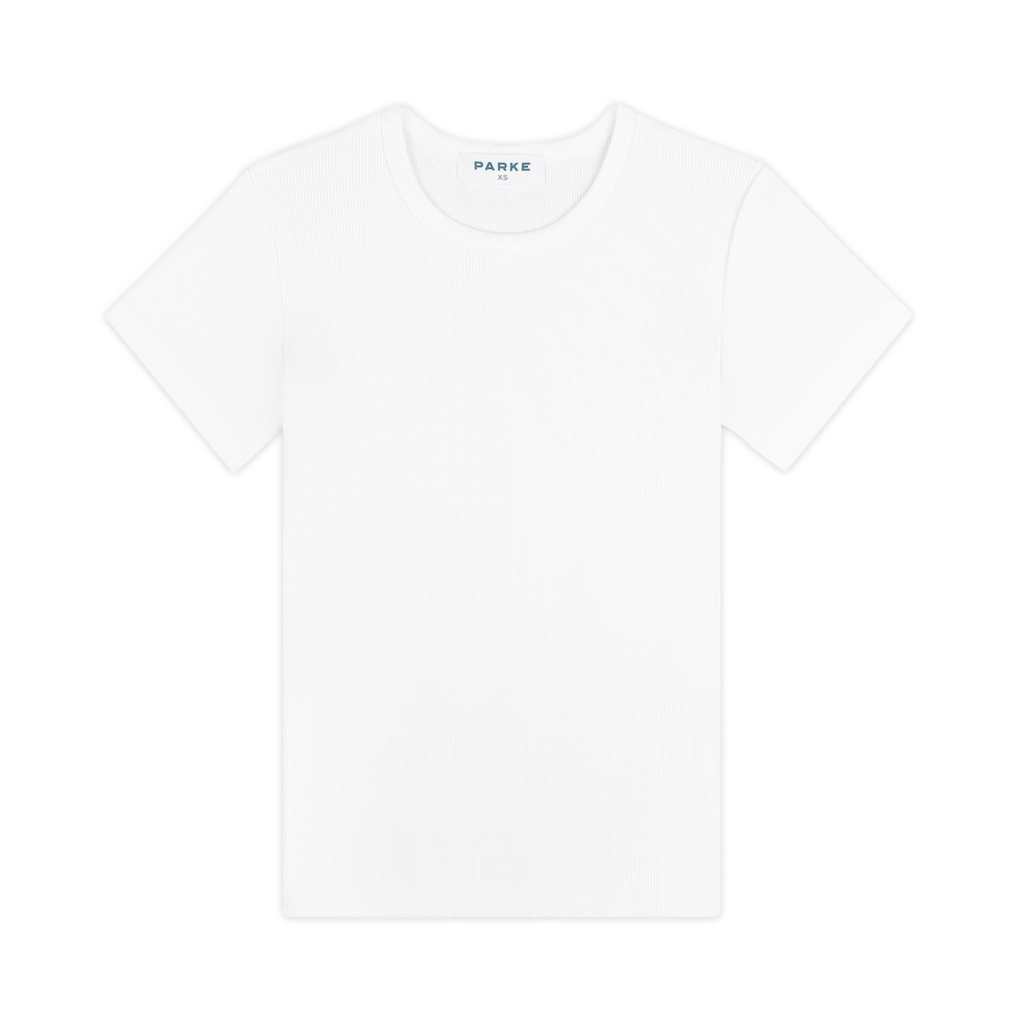 Ribbed Short Sleeve T-Shirt -white