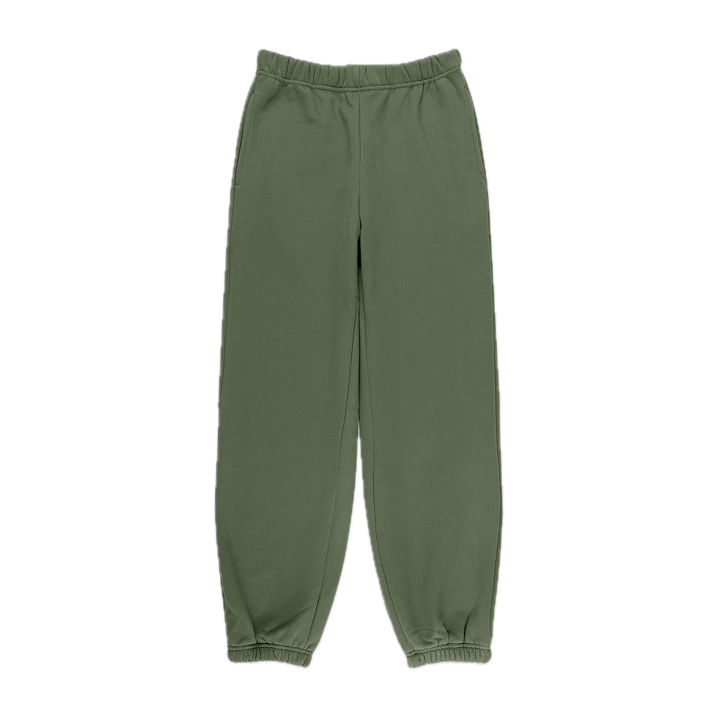 unisex sweats flat lay - hunter green