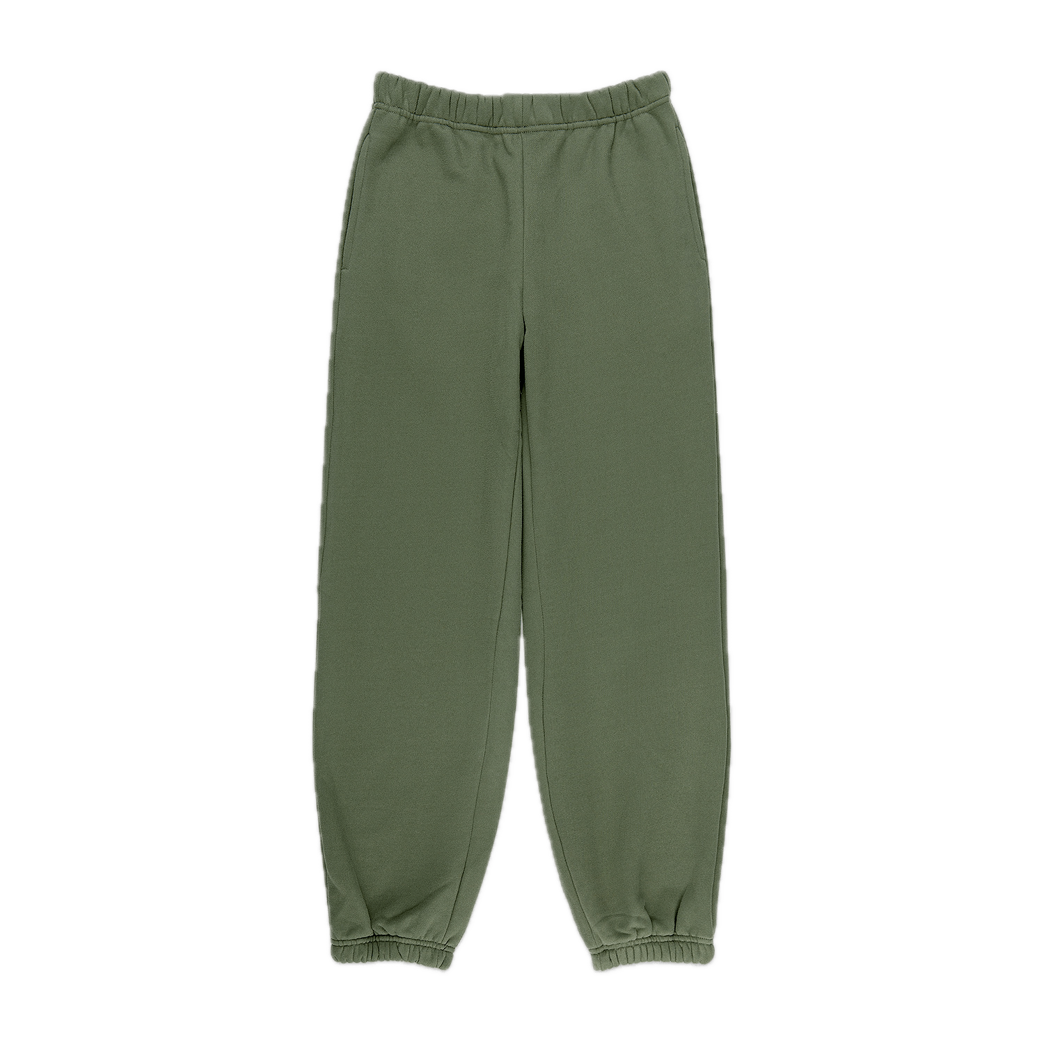 unisex sweats flat lay - hunter green