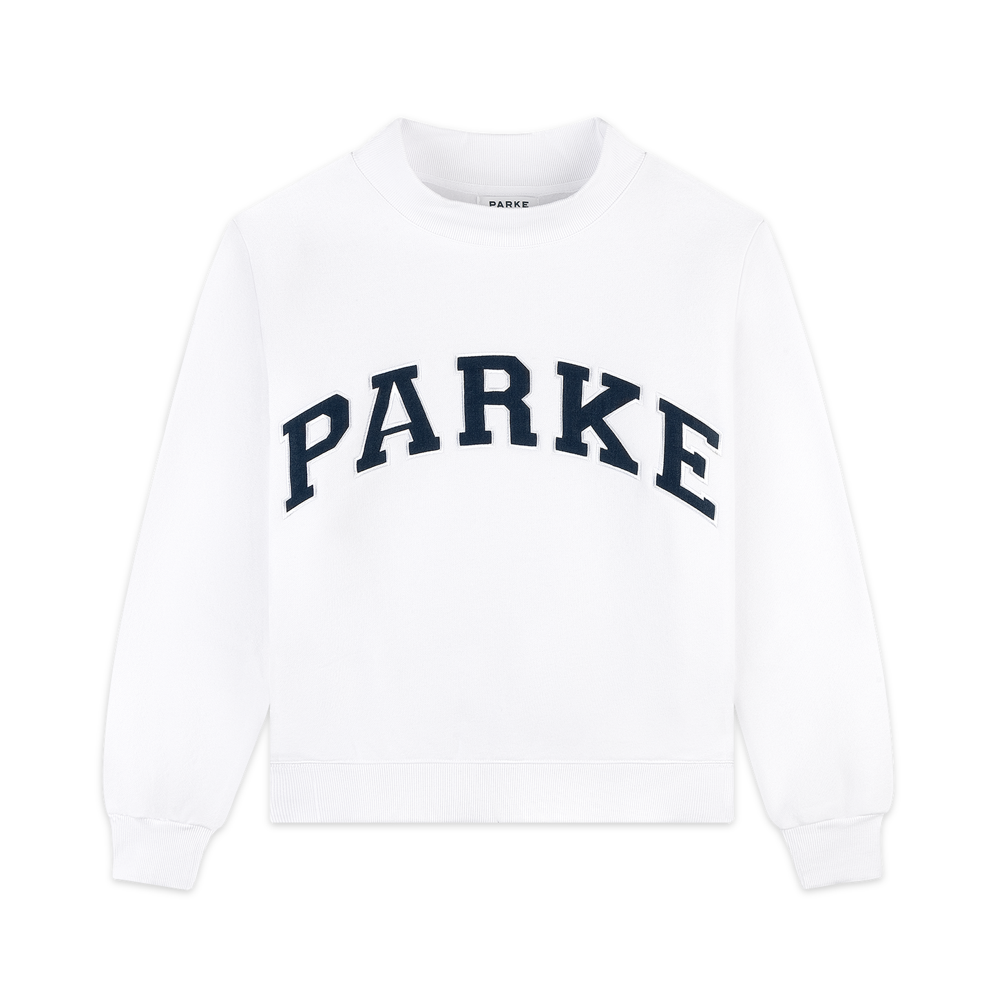 Nostalgia Varsity Mockneck -white + denim