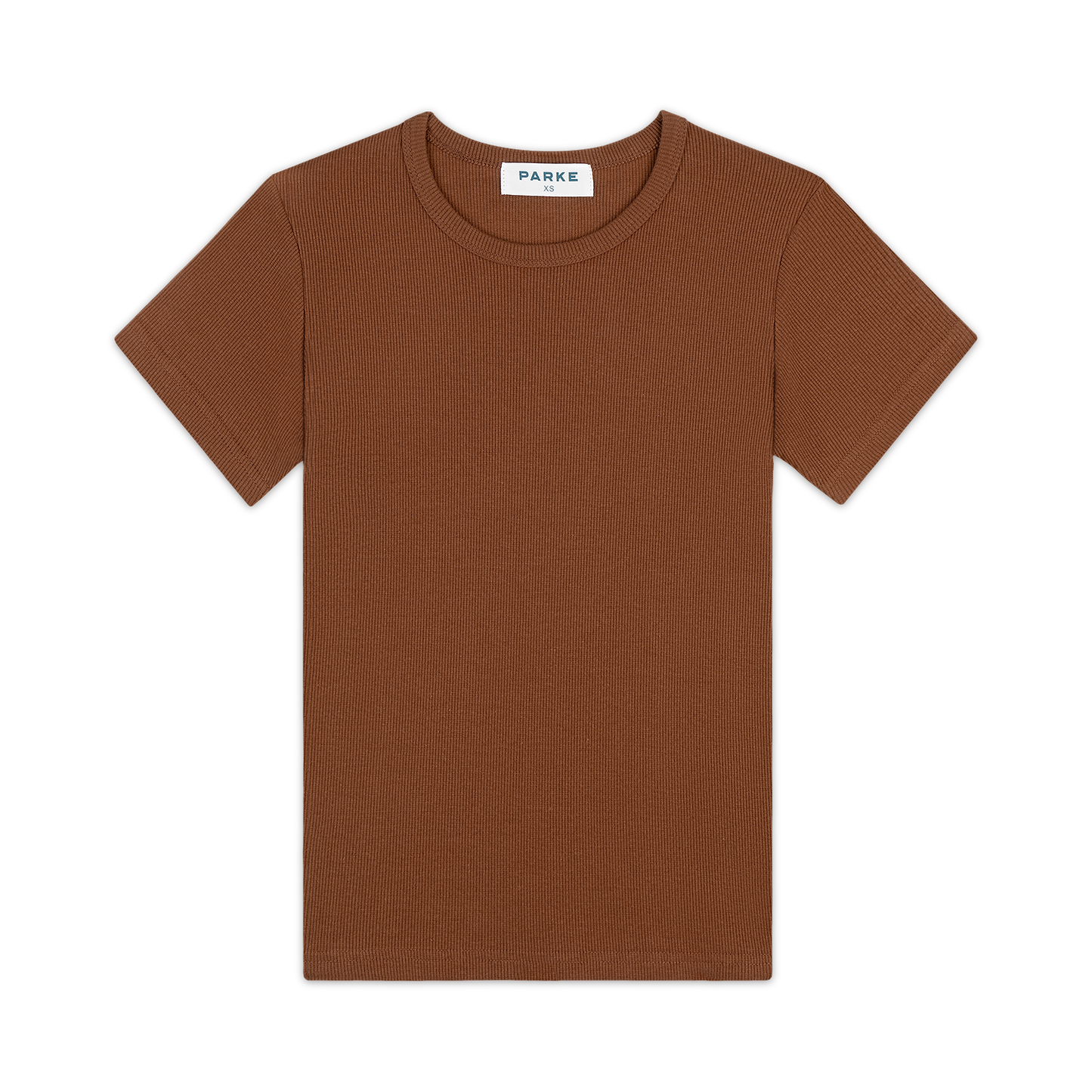 Ribbed Short Sleeve T-Shirt -mocha