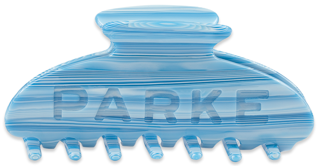 claw clip flat lay -hydrangea