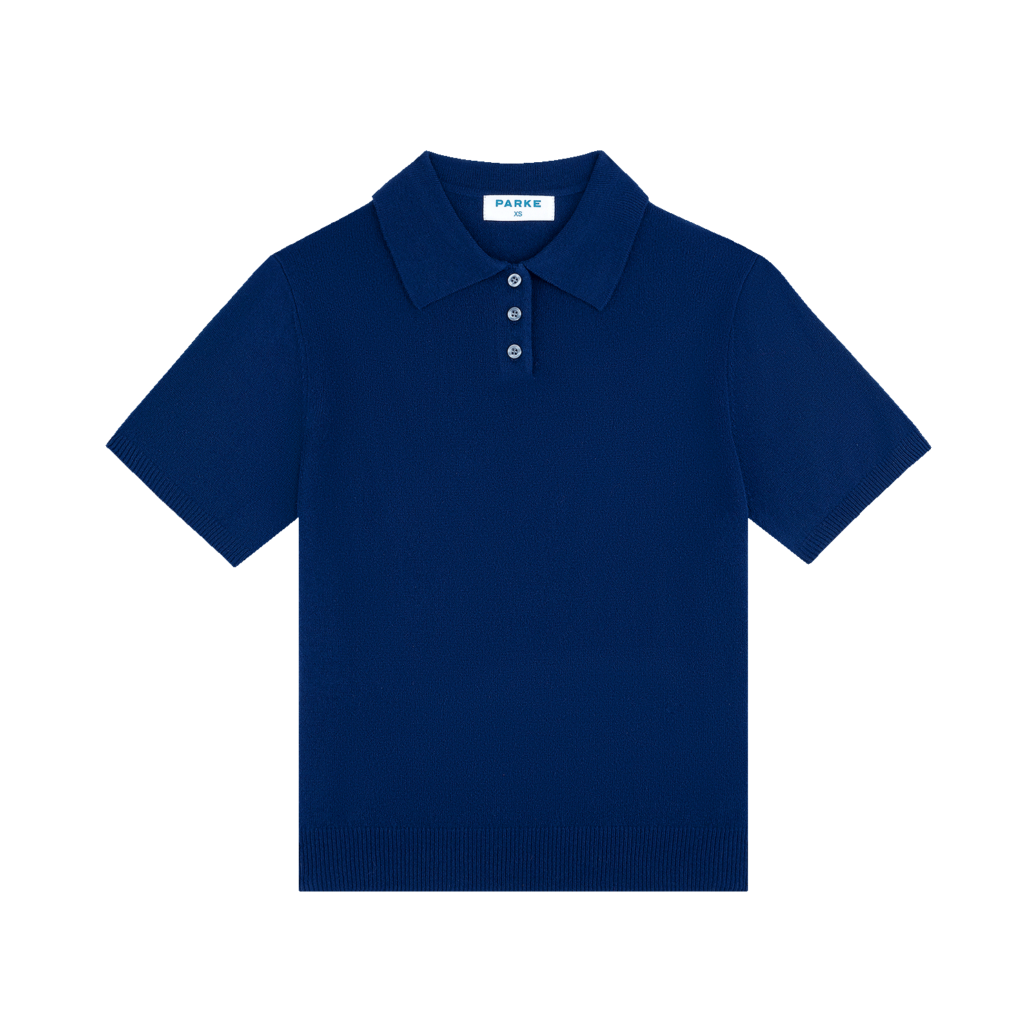 short sleeve classic polo sweater -navy