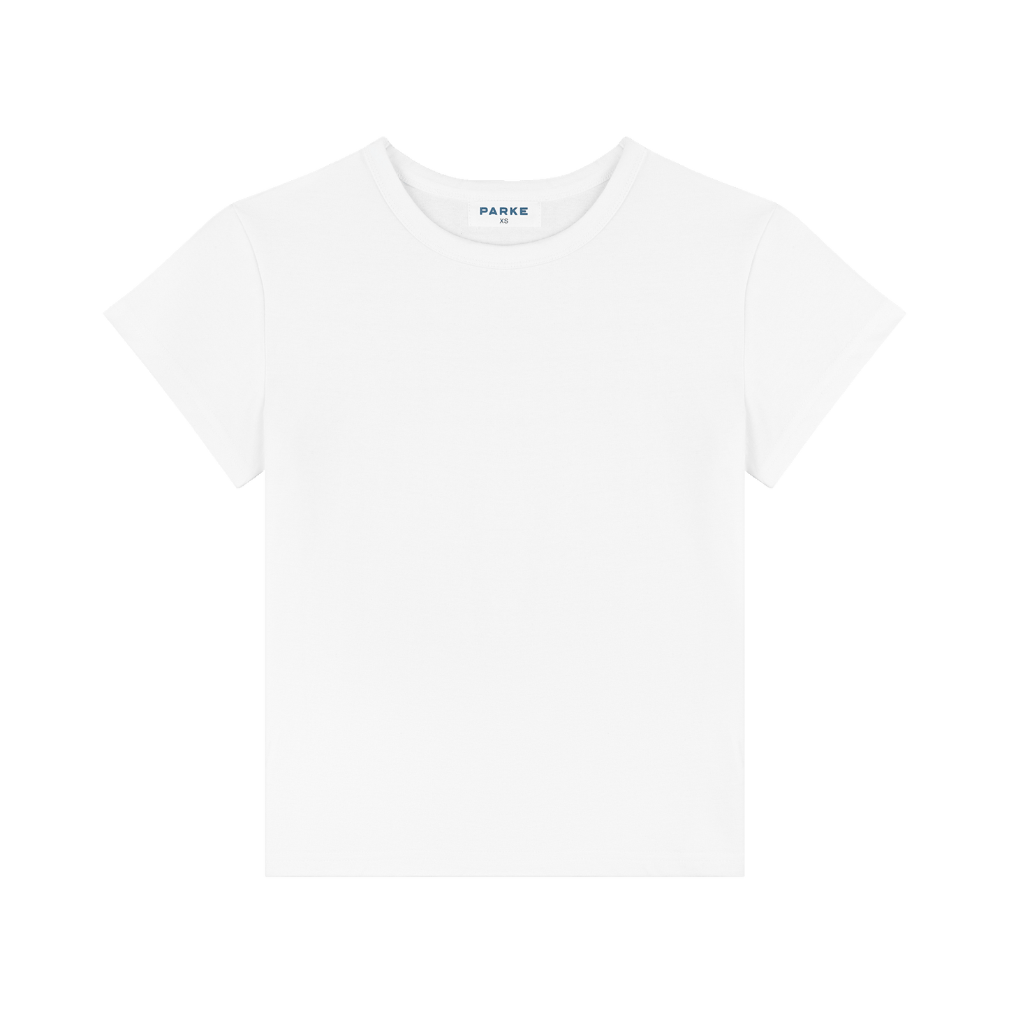 core tee flat lay -white