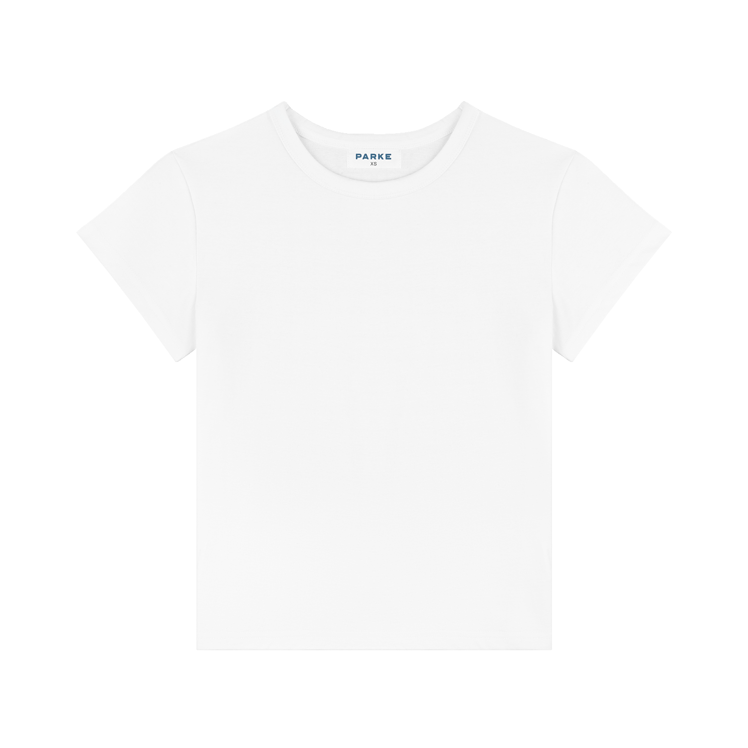 core tee flat lay -white