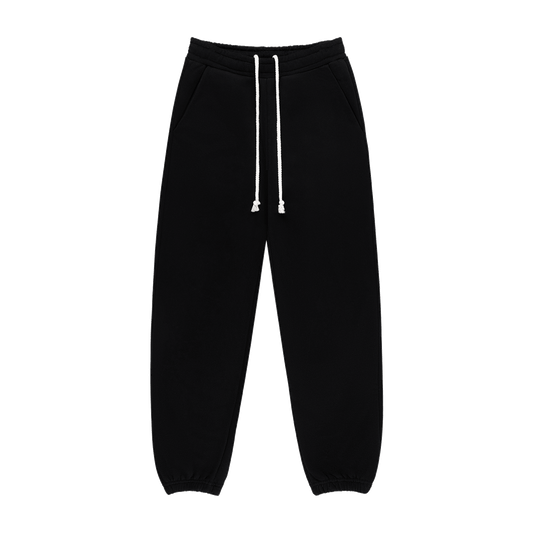 Drawstring Unisex Sweatpants - Black