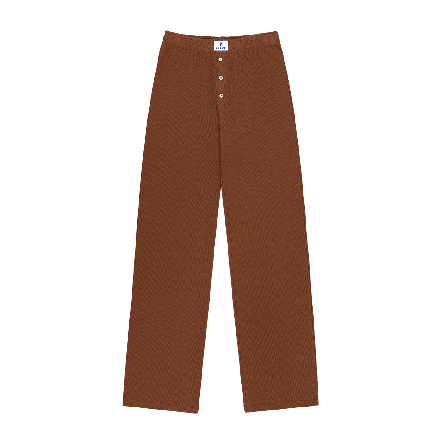 Ribbed Cotton Boxer Pant -mocha