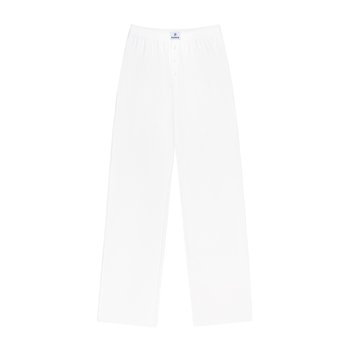 Ribbed Cotton Boxer Pant -white