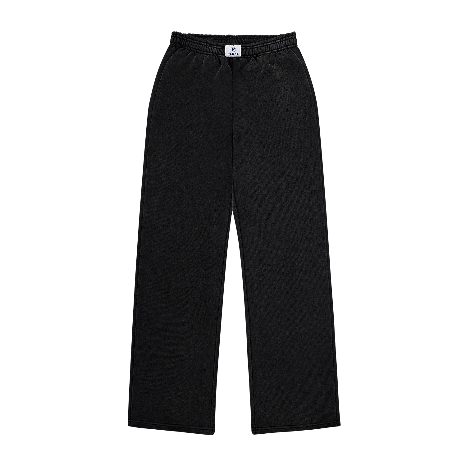 boxer sweatpants flat lay -acid wash black