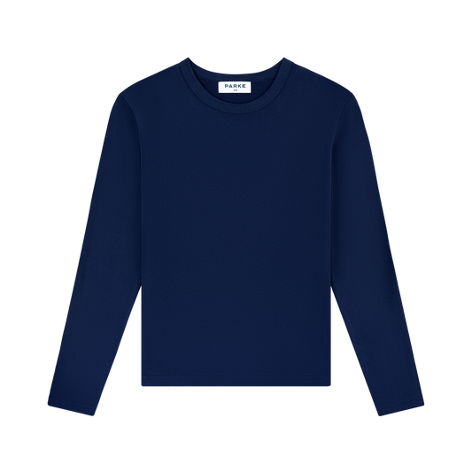 long sleeve core shirt -navy