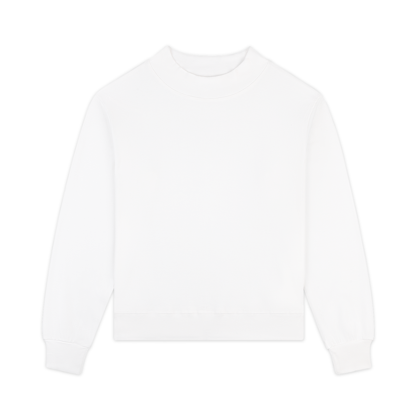 Ribbed Pullover -white