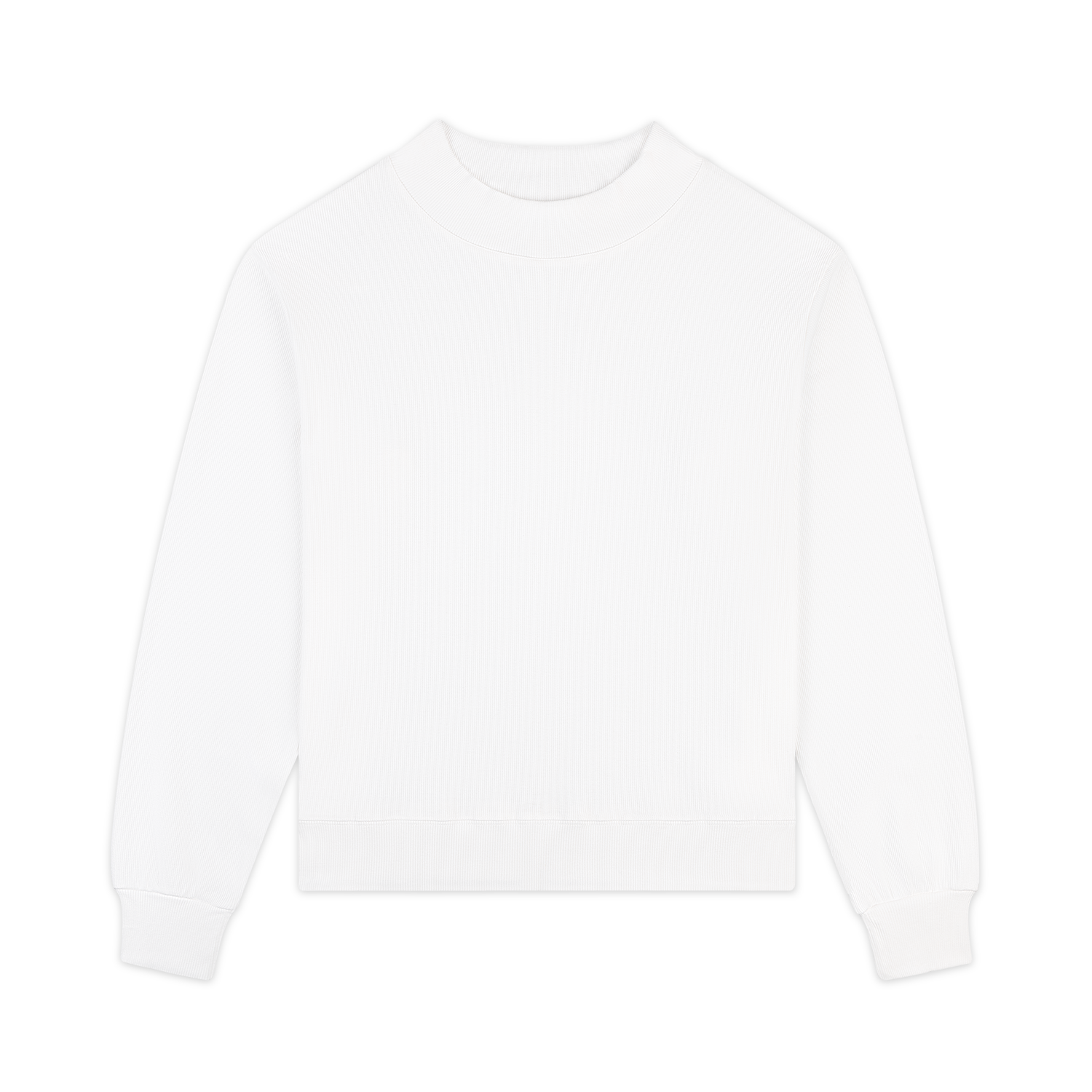 Ribbed Pullover -white