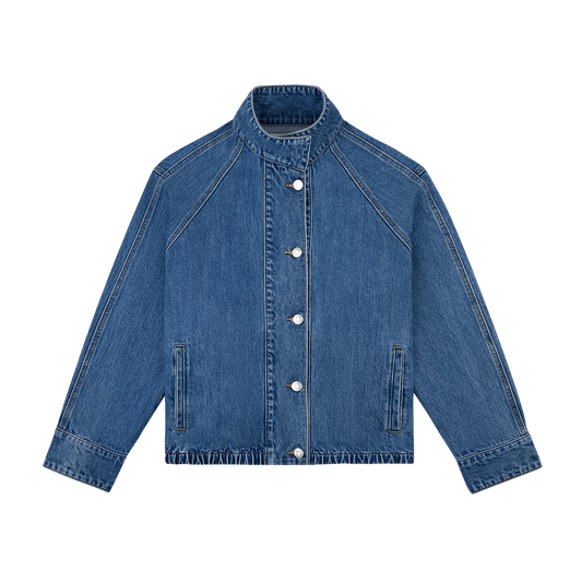 bomber jacket -medium wash