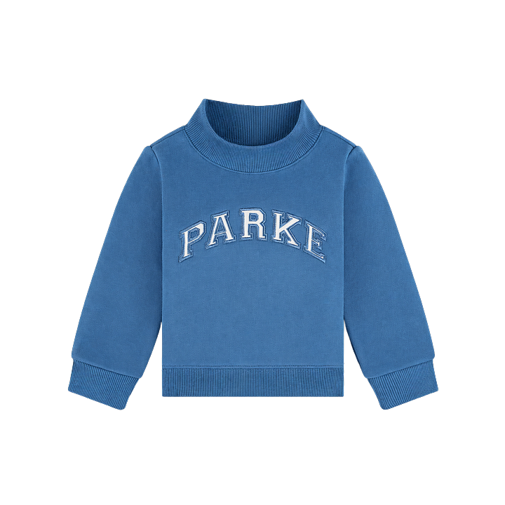 Kids Varsity Mockneck - Washed Indigo