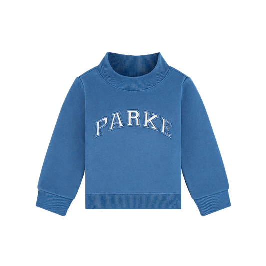 Kids Varsity Mockneck - Washed Indigo