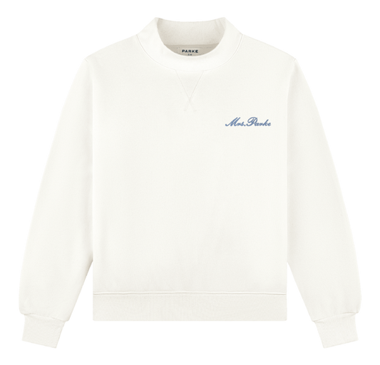 Embroidered Bridal Classic Mockneck - Pearl